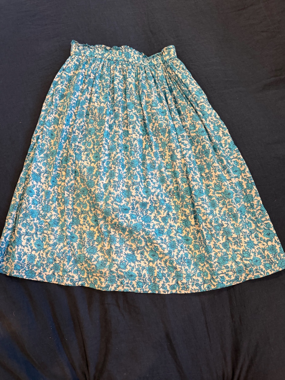 J rew Smockex Waist Cotton Voile Midi Skirt